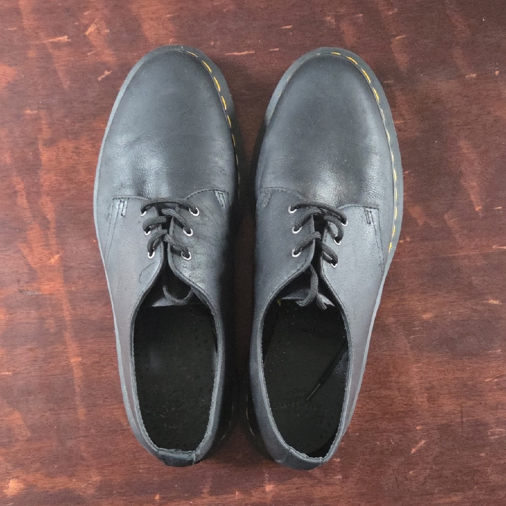 Dr. Martens Black Leather Oxfords Mens 10 Ladies 11